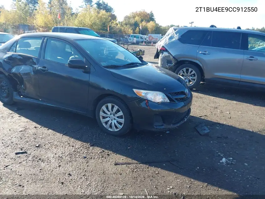 TOYOTA COROLLA 2012, VIN 2T1BU4EE9CC912550
