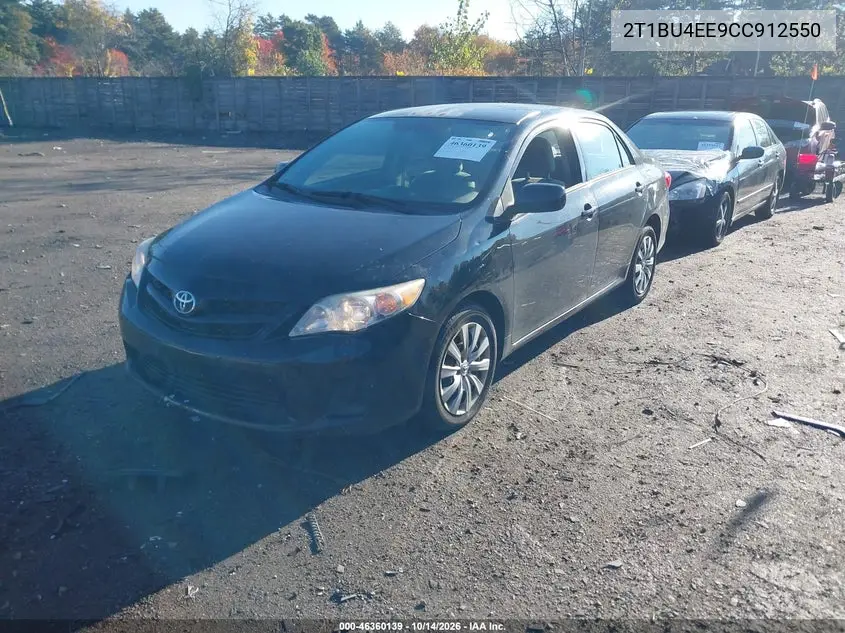 2012 TOYOTA COROLLA VIN 2T1BU4EE9CC912550 — фото 2