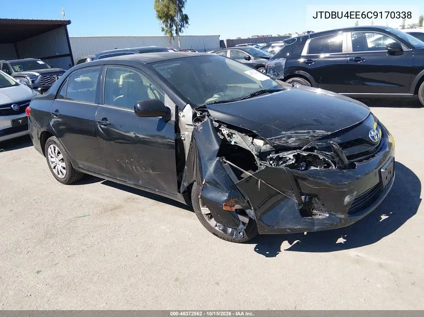 TOYOTA COROLLA 2012, VIN JTDBU4EE6C9170338