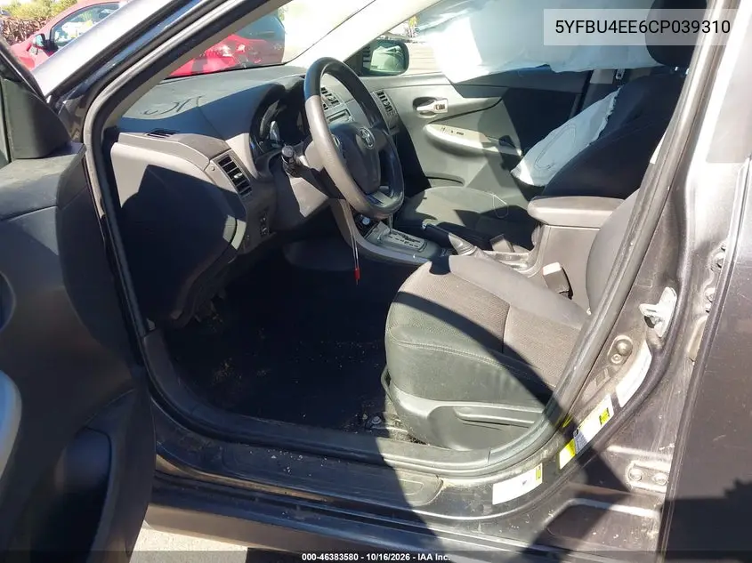 2012 TOYOTA COROLLA VIN 5YFBU4EE6CP039310 — фото 5