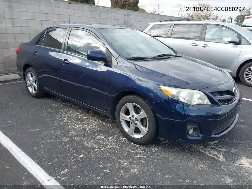 TOYOTA COROLLA 2012, VIN 2T1BU4EE4CC880297