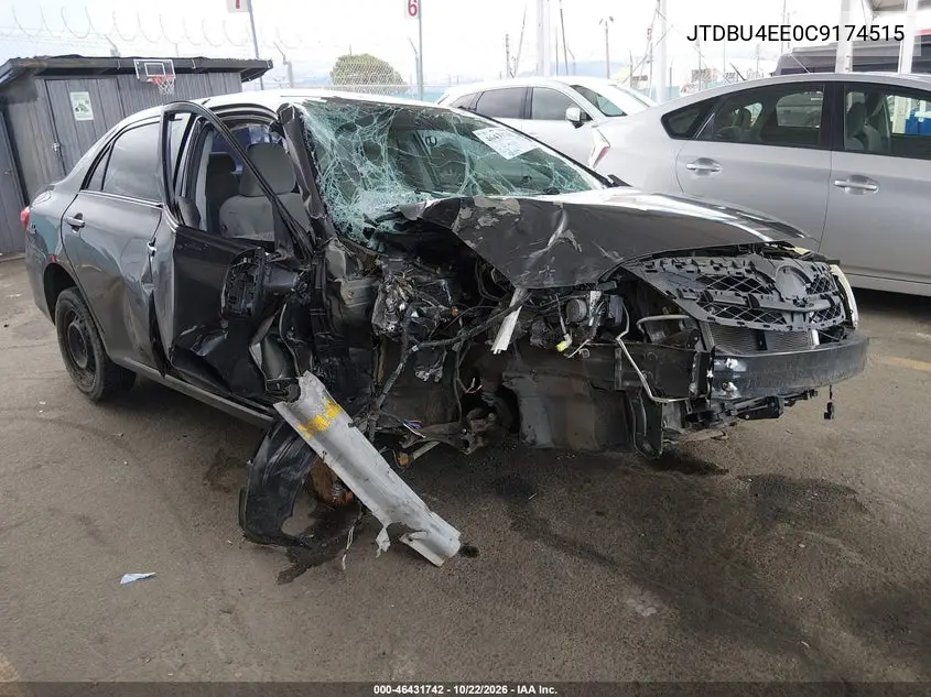 TOYOTA COROLLA 2012, VIN JTDBU4EE0C9174515