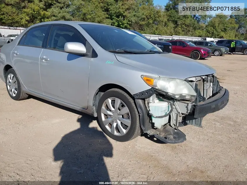 TOYOTA COROLLA 2012, VIN 5YFBU4EE8CP071885