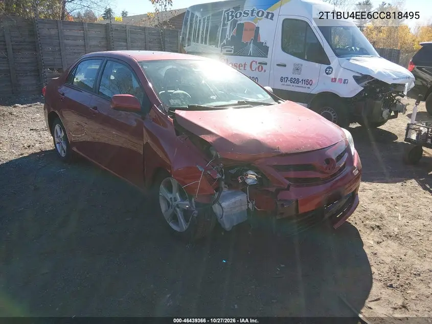 TOYOTA COROLLA 2012, VIN 2T1BU4EE6CC818495