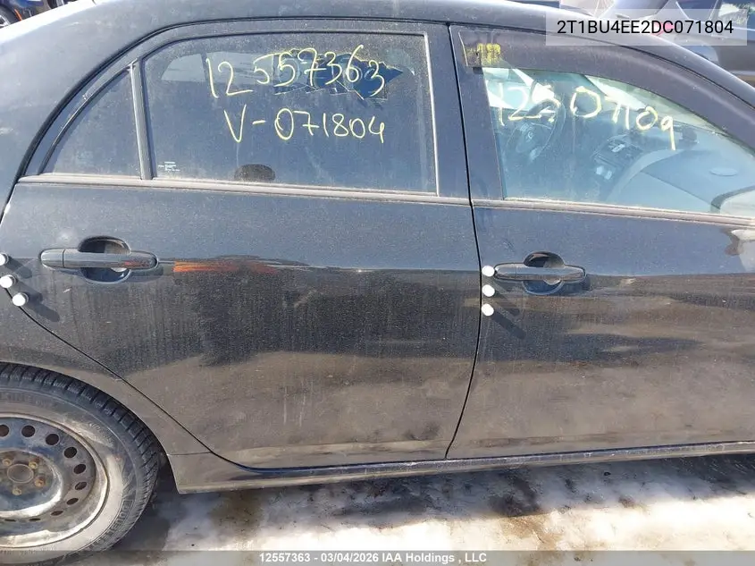 2013 TOYOTA COROLLA VIN 2T1BU4EE2DC071804 — фото 13
