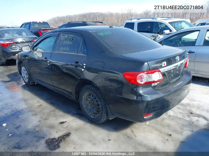 2013 TOYOTA COROLLA VIN 2T1BU4EE2DC071804 — фото 3