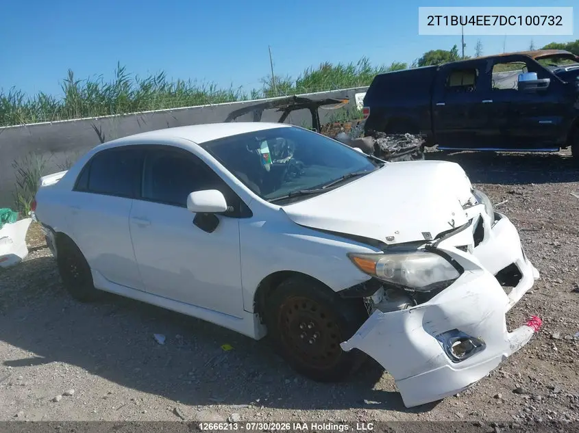 TOYOTA COROLLA 2013, VIN 2T1BU4EE7DC100732