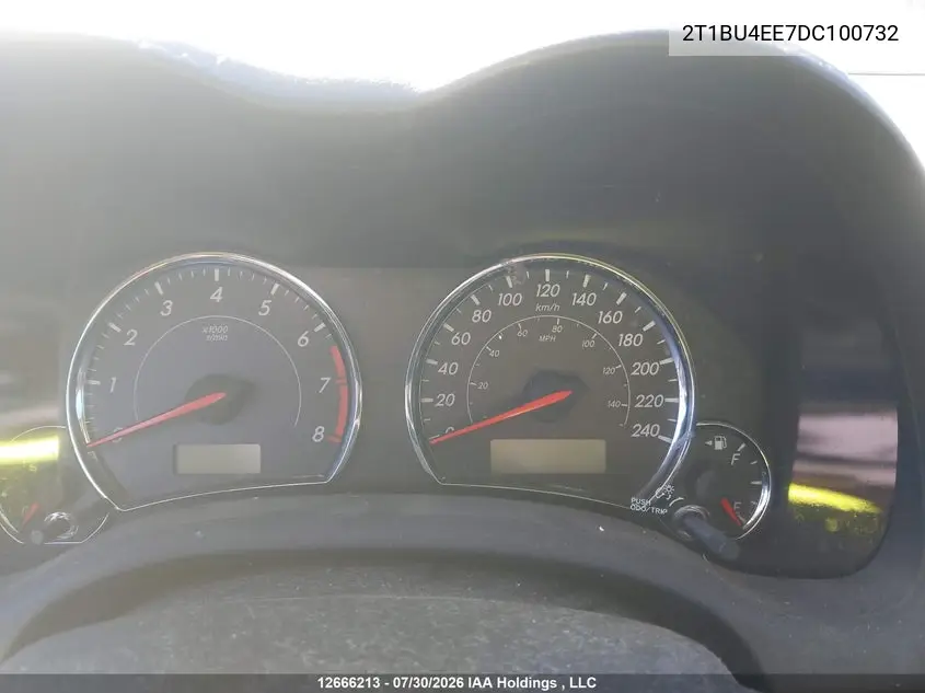 2013 TOYOTA COROLLA VIN 2T1BU4EE7DC100732 — фото 7
