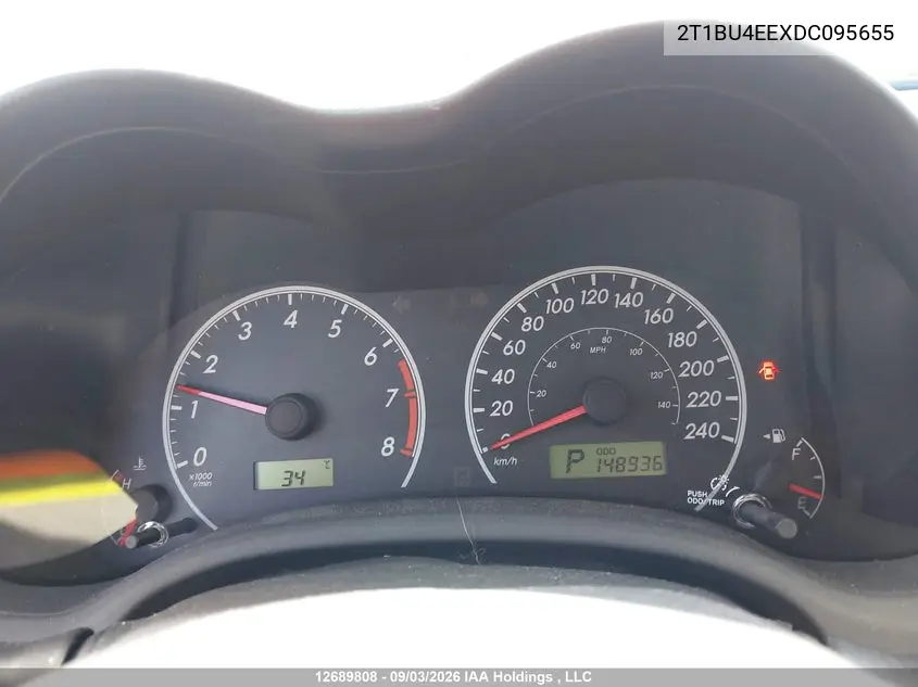 2013 TOYOTA COROLLA VIN 2T1BU4EEXDC095655 — фото 7