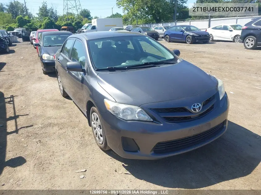 TOYOTA COROLLA 2013, VIN 2T1BU4EEXDC037741