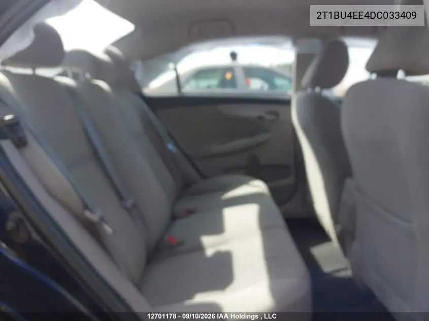 2013 TOYOTA COROLLA VIN 2T1BU4EE4DC033409 — фото 8