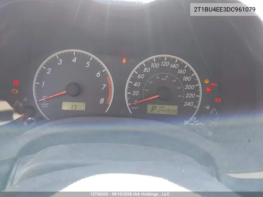 2013 TOYOTA COROLLA VIN 2T1BU4EE3DC961079 — фото 7