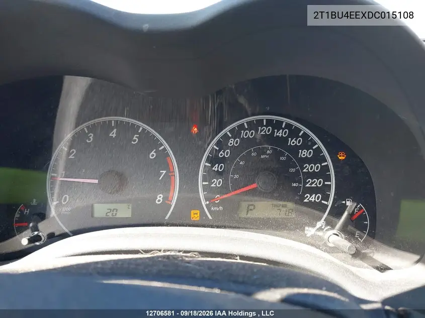 2013 TOYOTA COROLLA VIN 2T1BU4EEXDC015108 — фото 7