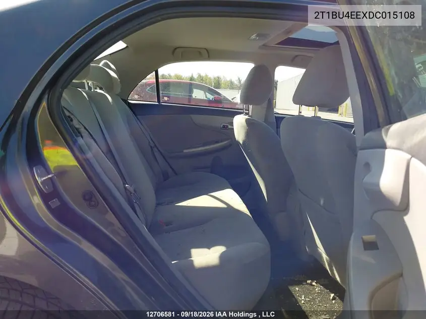 2013 TOYOTA COROLLA VIN 2T1BU4EEXDC015108 — фото 8