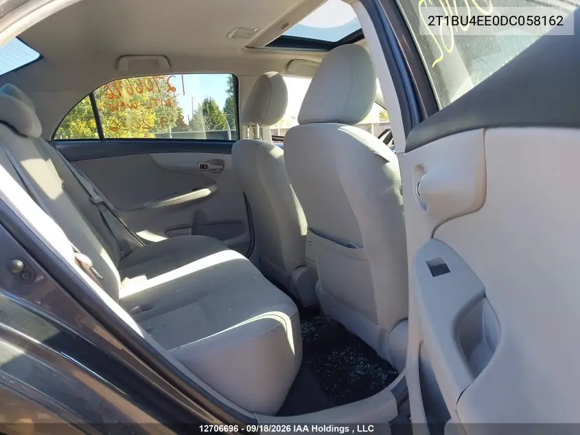 2013 TOYOTA COROLLA VIN 2T1BU4EE0DC058162 — фото 8