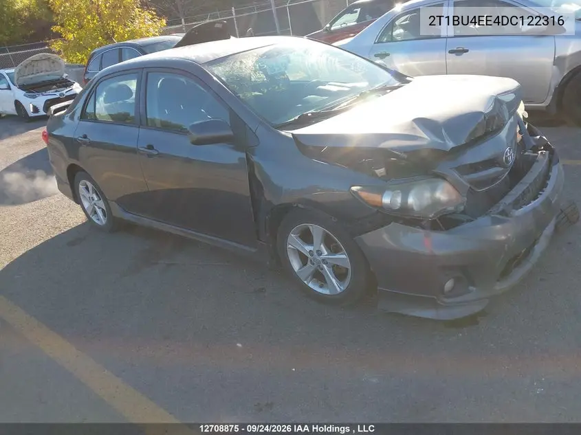 TOYOTA COROLLA 2013, VIN 2T1BU4EE4DC122316