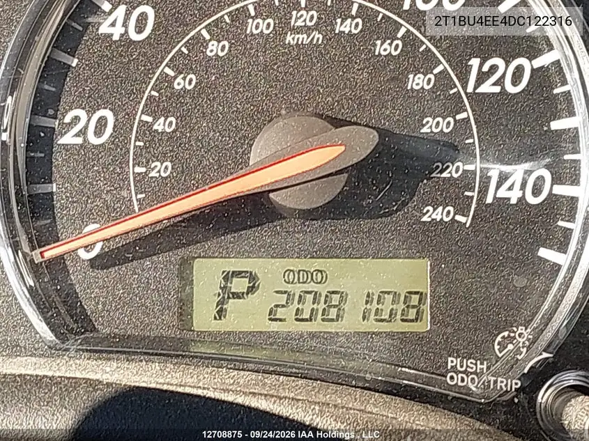 2013 TOYOTA COROLLA VIN 2T1BU4EE4DC122316 — фото 15