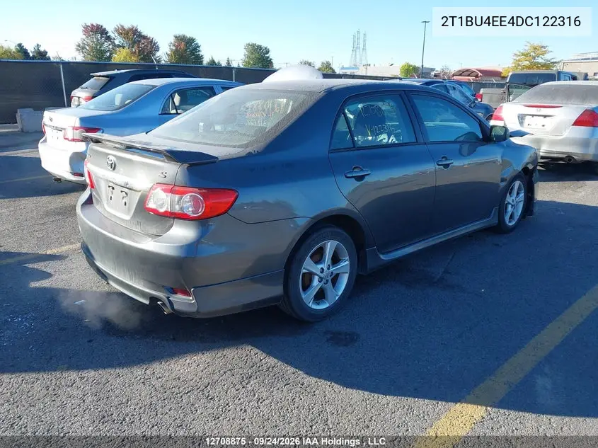 2013 TOYOTA COROLLA VIN 2T1BU4EE4DC122316 — фото 4