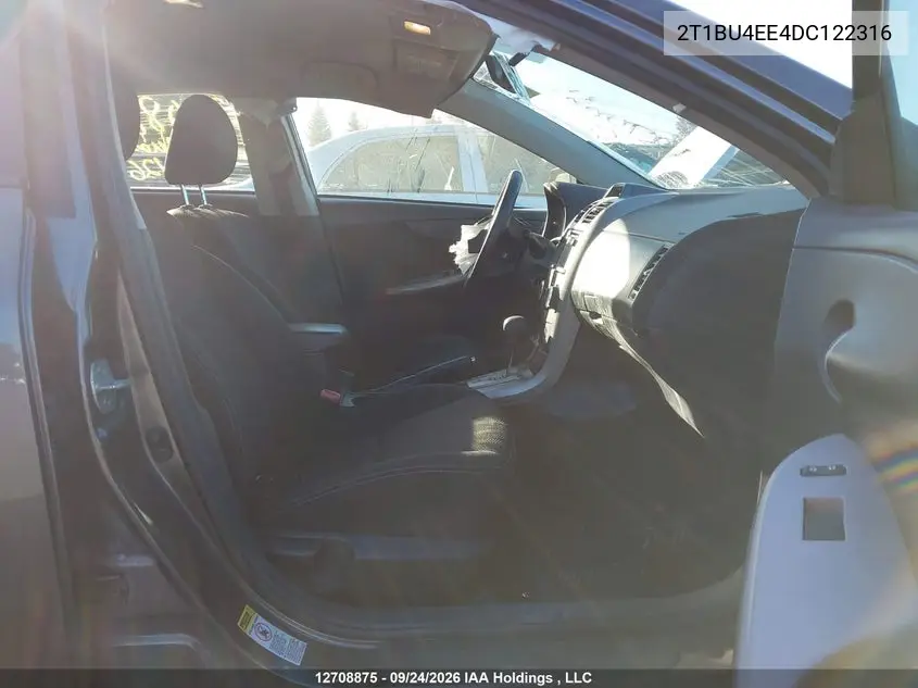 2013 TOYOTA COROLLA VIN 2T1BU4EE4DC122316 — фото 5