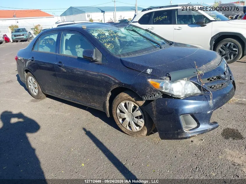 TOYOTA COROLLA 2013, VIN 2T1BU4EE2DC003776