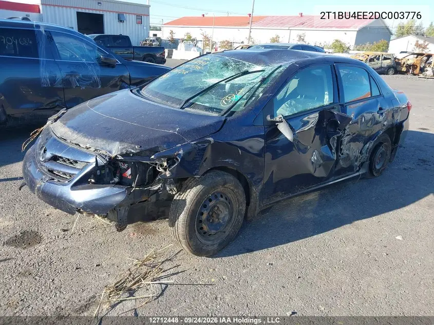 2013 TOYOTA COROLLA VIN 2T1BU4EE2DC003776 — фото 2