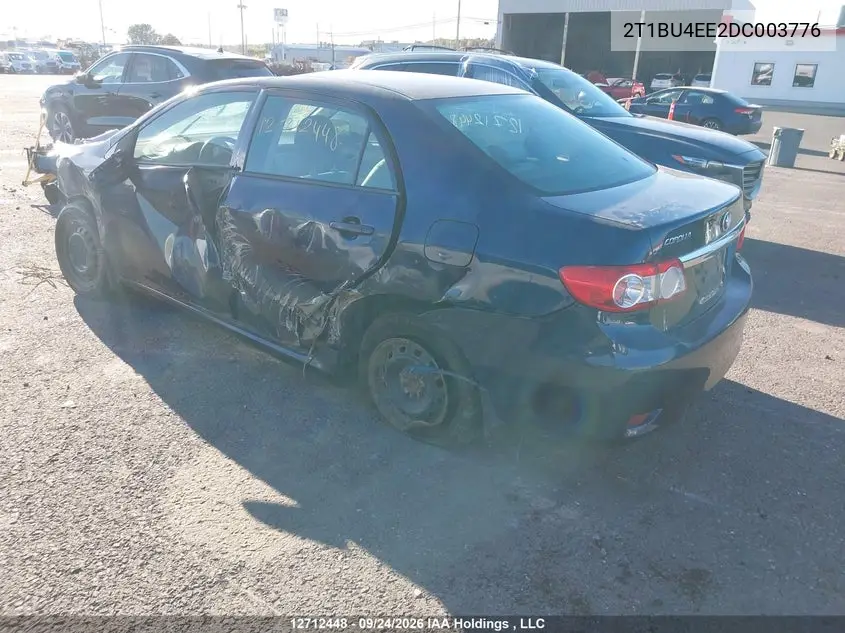 2013 TOYOTA COROLLA VIN 2T1BU4EE2DC003776 — фото 3