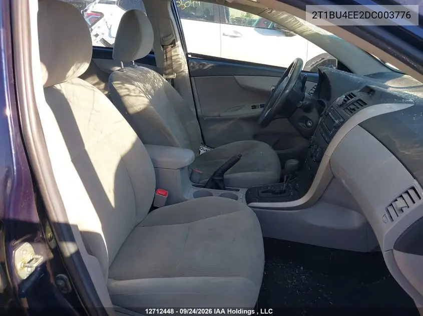 2013 TOYOTA COROLLA VIN 2T1BU4EE2DC003776 — фото 5