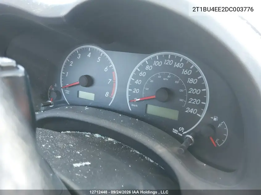 2013 TOYOTA COROLLA VIN 2T1BU4EE2DC003776 — фото 7