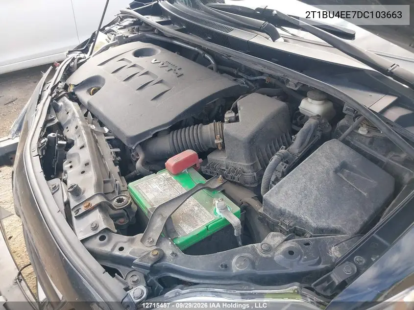 2013 TOYOTA COROLLA VIN 2T1BU4EE7DC103663 — фото 10