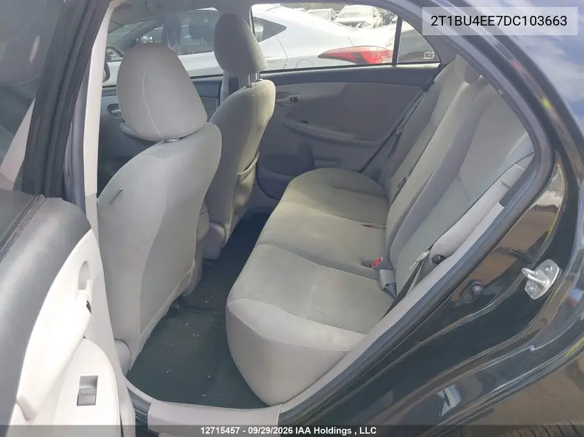 2013 TOYOTA COROLLA VIN 2T1BU4EE7DC103663 — фото 8