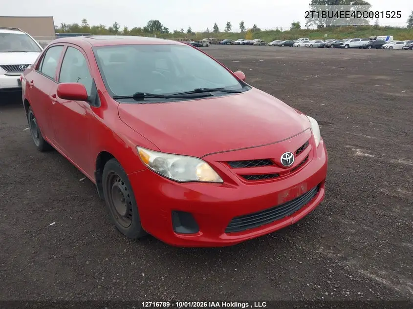 TOYOTA COROLLA 2013, VIN 2T1BU4EE4DC081525