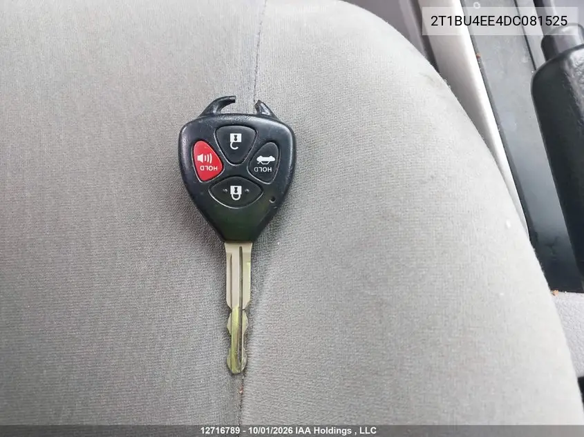 2013 TOYOTA COROLLA VIN 2T1BU4EE4DC081525 — фото 11