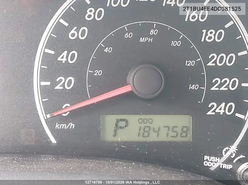 2013 TOYOTA COROLLA VIN 2T1BU4EE4DC081525 — фото 15