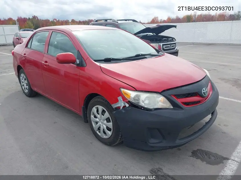 TOYOTA COROLLA 2013, VIN 2T1BU4EE3DC093701