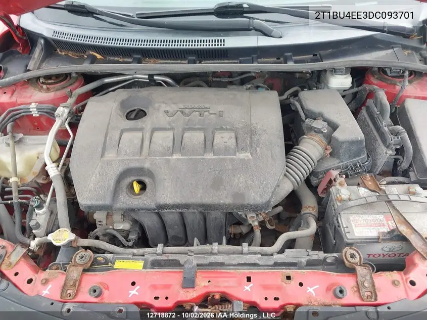 2013 TOYOTA COROLLA VIN 2T1BU4EE3DC093701 — фото 10
