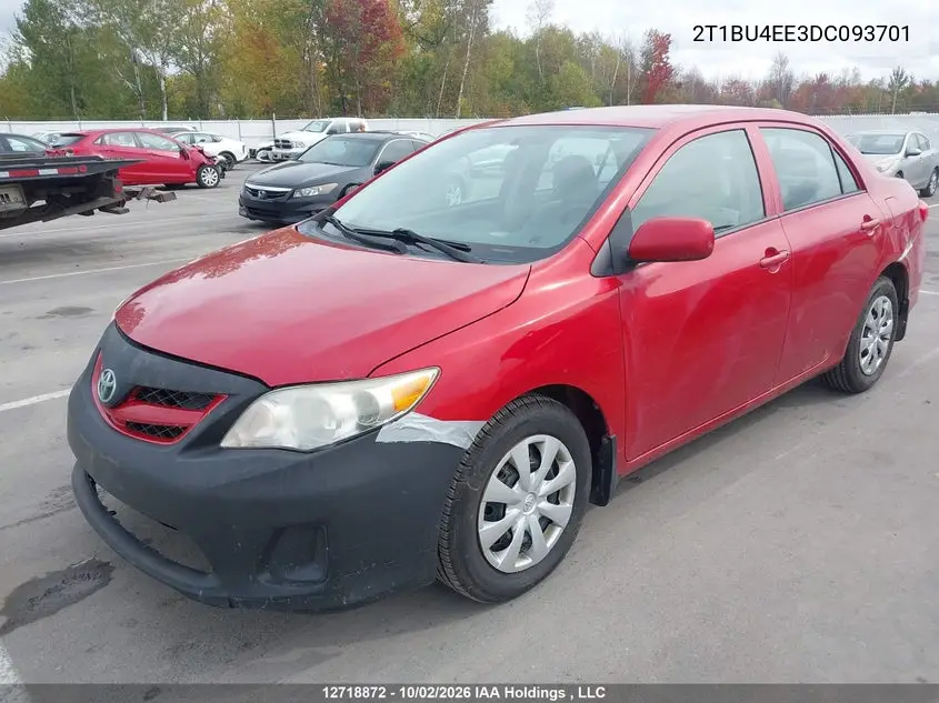 2013 TOYOTA COROLLA VIN 2T1BU4EE3DC093701 — фото 2