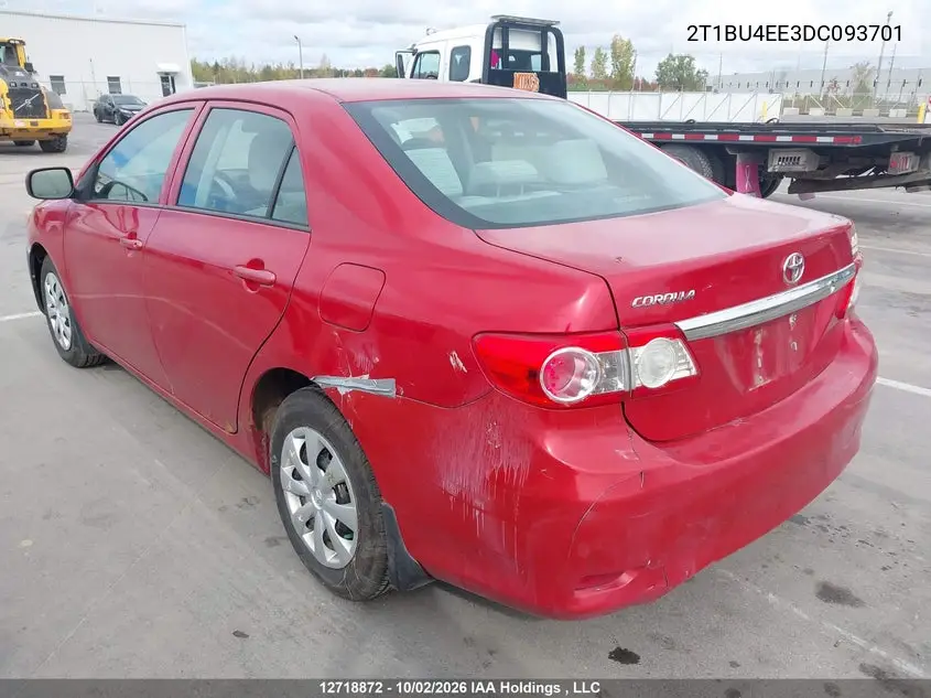 2013 TOYOTA COROLLA VIN 2T1BU4EE3DC093701 — фото 3