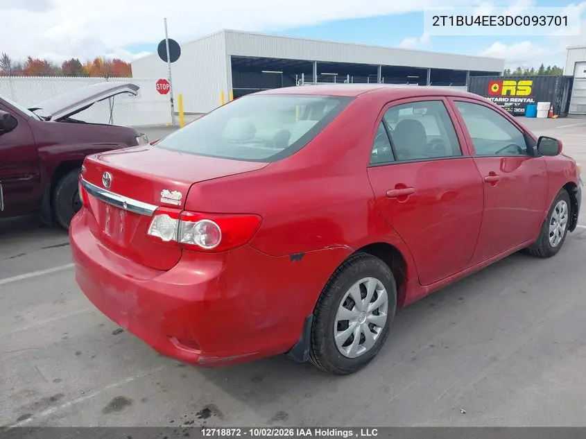 2013 TOYOTA COROLLA VIN 2T1BU4EE3DC093701 — фото 4