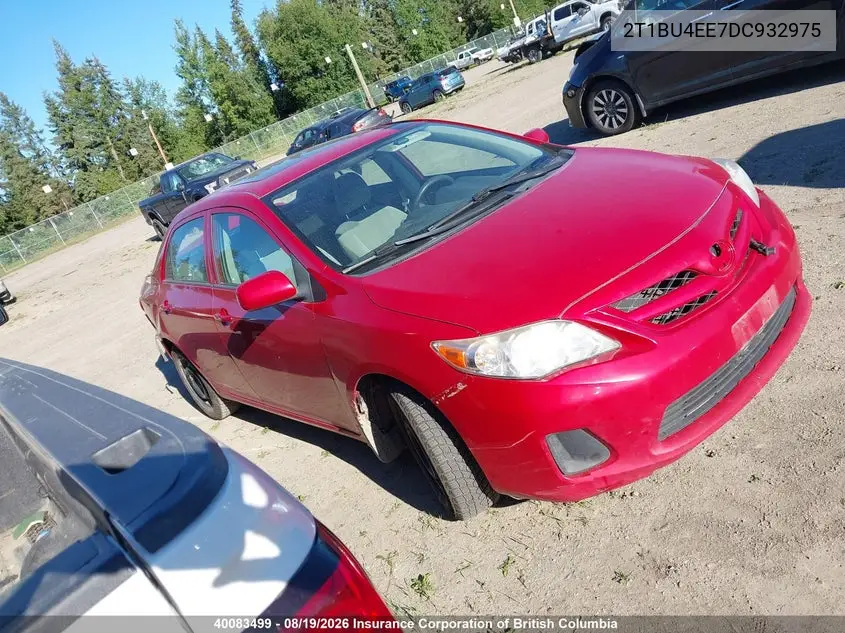 TOYOTA COROLLA 2013, VIN 2T1BU4EE7DC932975