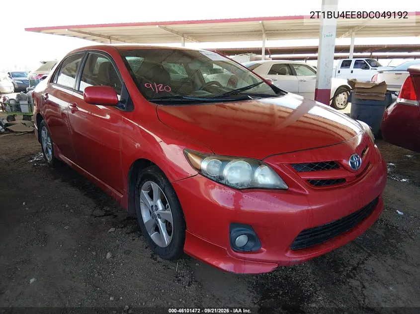 TOYOTA COROLLA 2013, VIN 2T1BU4EE8DC049192