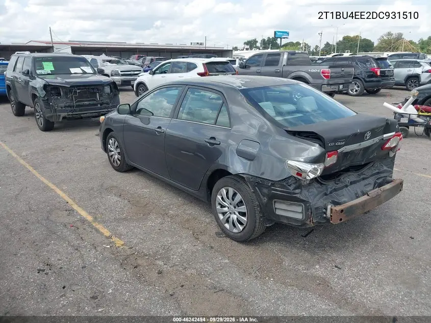 2013 TOYOTA COROLLA VIN 2T1BU4EE2DC931510 — фото 3