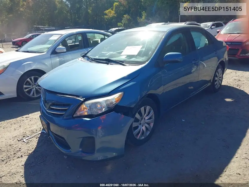 2013 TOYOTA COROLLA VIN 5YFBU4EE5DP151405 — фото 2