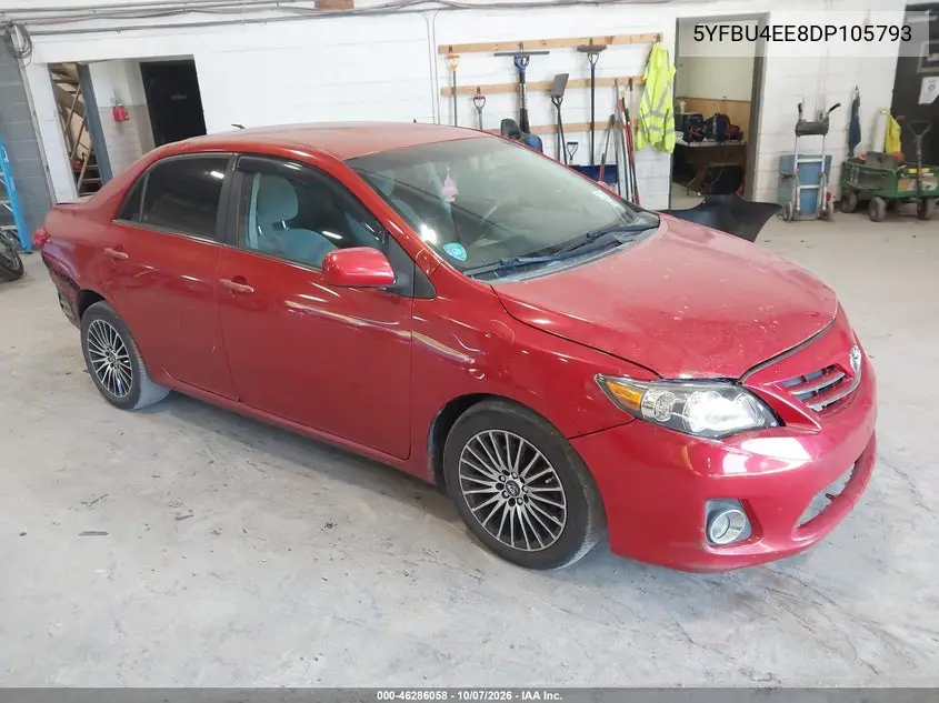 TOYOTA COROLLA 2013, VIN 5YFBU4EE8DP105793