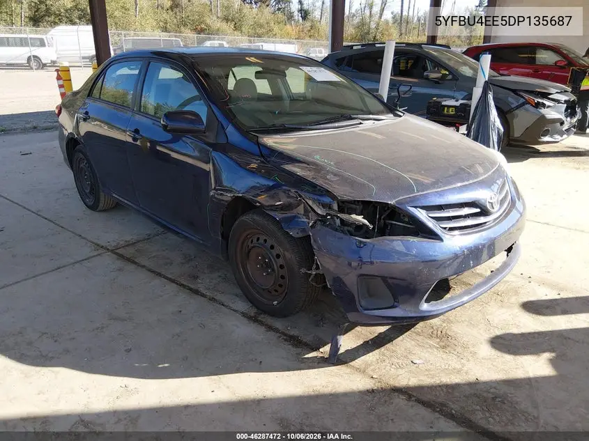 TOYOTA COROLLA 2013, VIN 5YFBU4EE5DP135687
