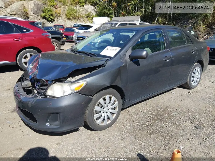 2013 TOYOTA COROLLA VIN 2T1BU4EE2DC064674 — фото 2