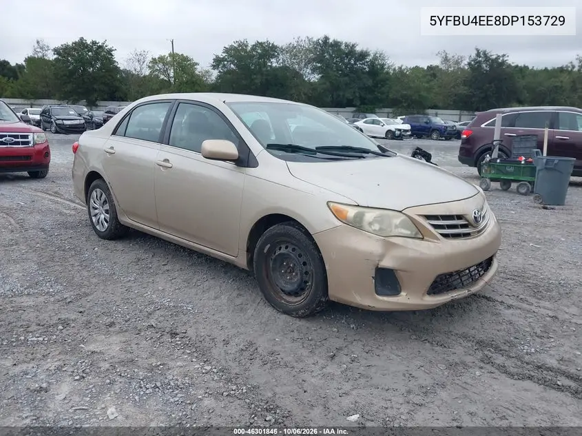 TOYOTA COROLLA 2013, VIN 5YFBU4EE8DP153729