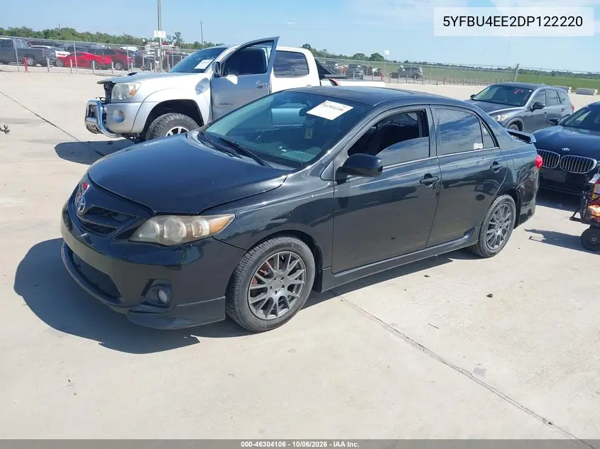 2013 TOYOTA COROLLA VIN 5YFBU4EE2DP122220 — фото 2