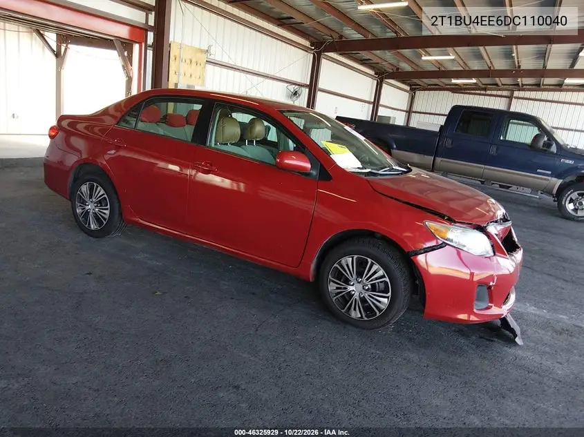 TOYOTA COROLLA 2013, VIN 2T1BU4EE6DC110040
