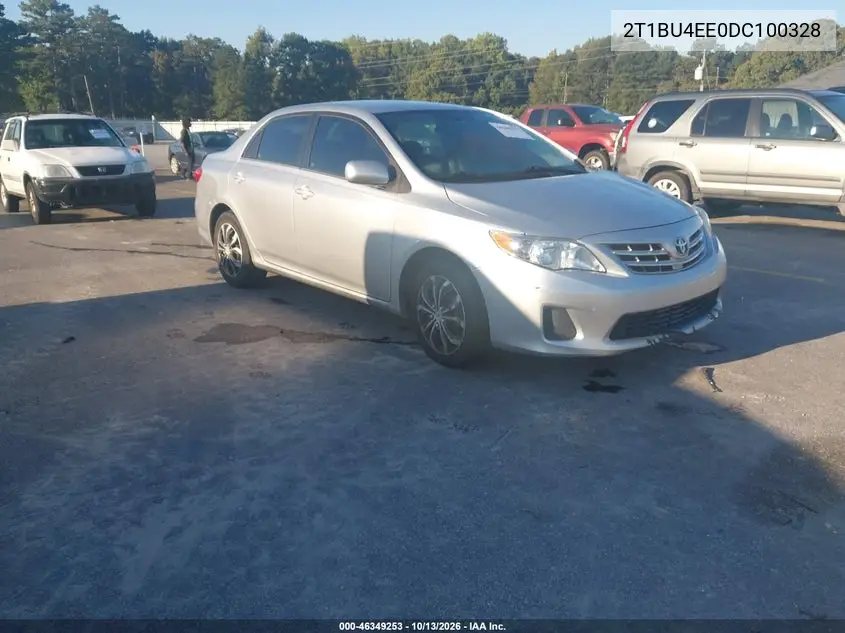 TOYOTA COROLLA 2013, VIN 2T1BU4EE0DC100328