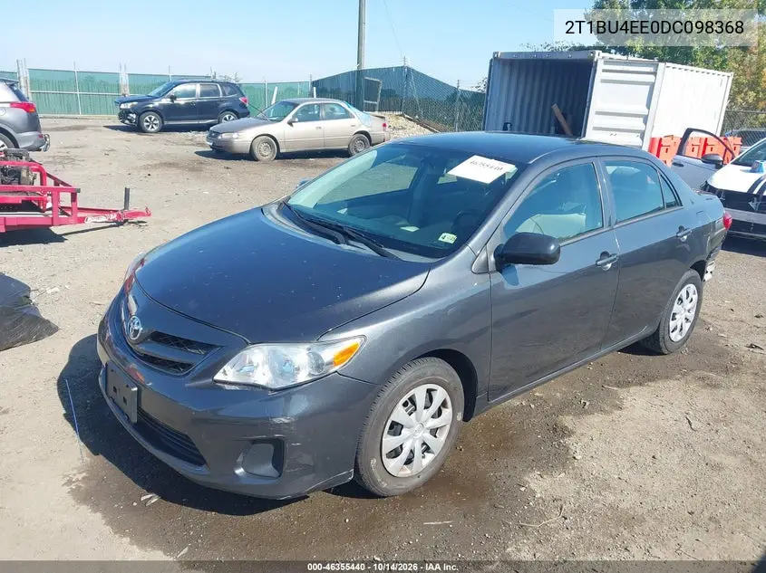 2013 TOYOTA COROLLA VIN 2T1BU4EE0DC098368 — фото 2
